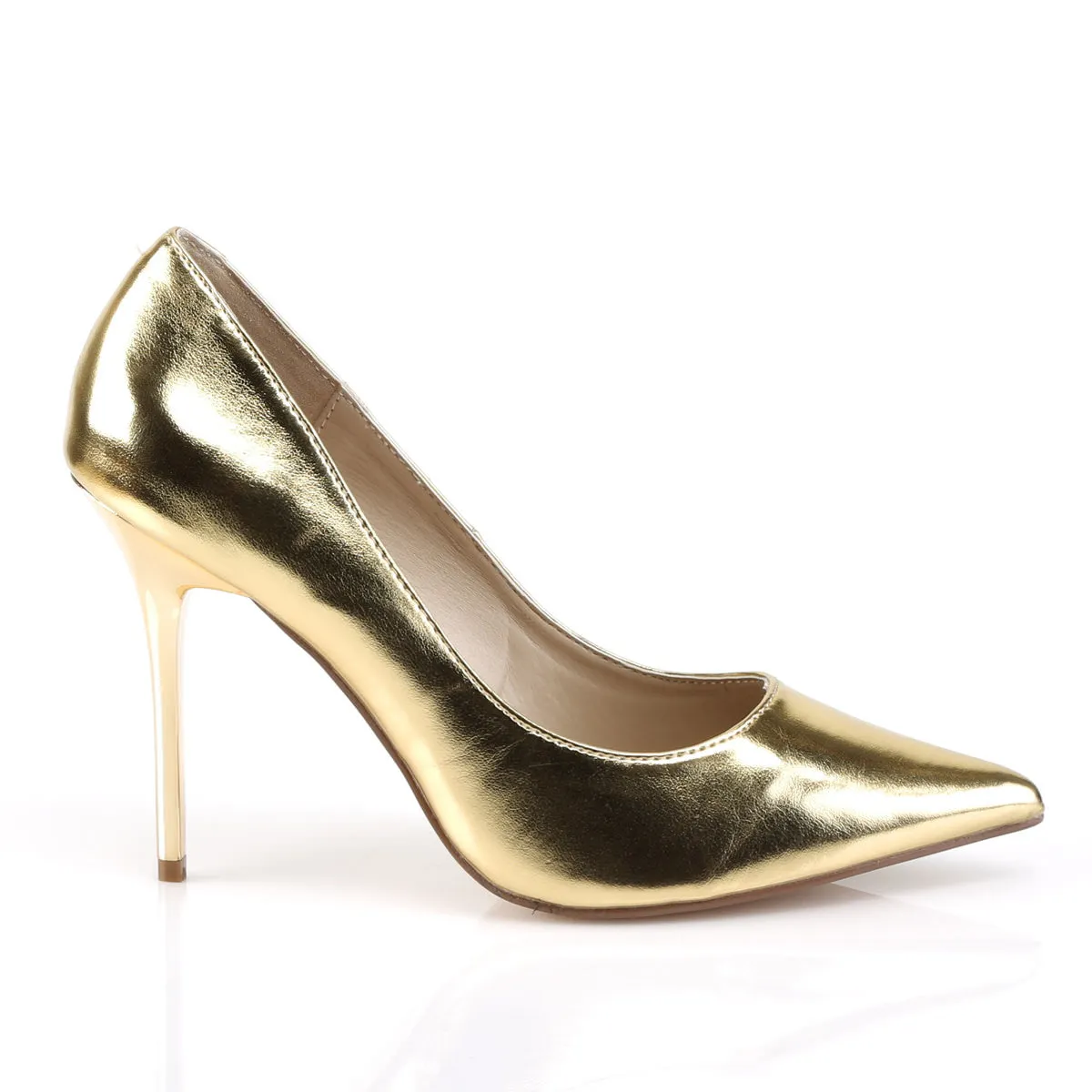 4 Inch Heel CLASSIQUE-20 Gold Met Pu