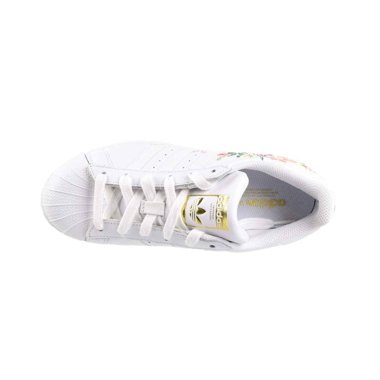 Adidas Superstar Womens Shoes Floral Footwear White/Gold Metallic