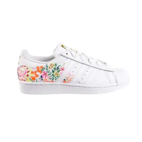 Adidas Superstar Womens Shoes Floral Footwear White/Gold Metallic