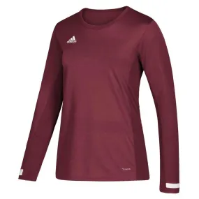 adidas Women's Collegiate Burgundy/White Team 19 Long Sleeve Jersey