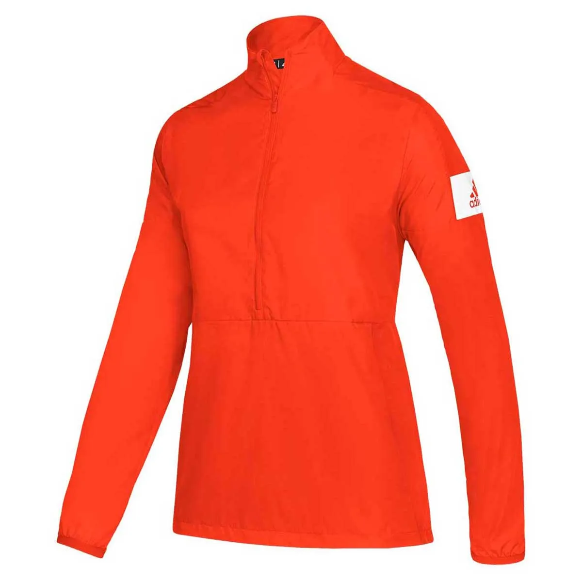 adidas Women's Collegiate Orange/White Game Mode Long Sleeve Quarter Zip