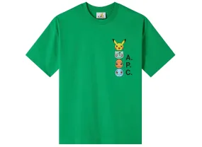 A.P.C. x Pokemon The Portrait H T-Shirt in Green