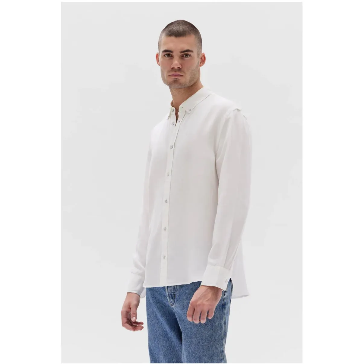 Assembly Label Rosco Long Sleeve Shirt - Antique White