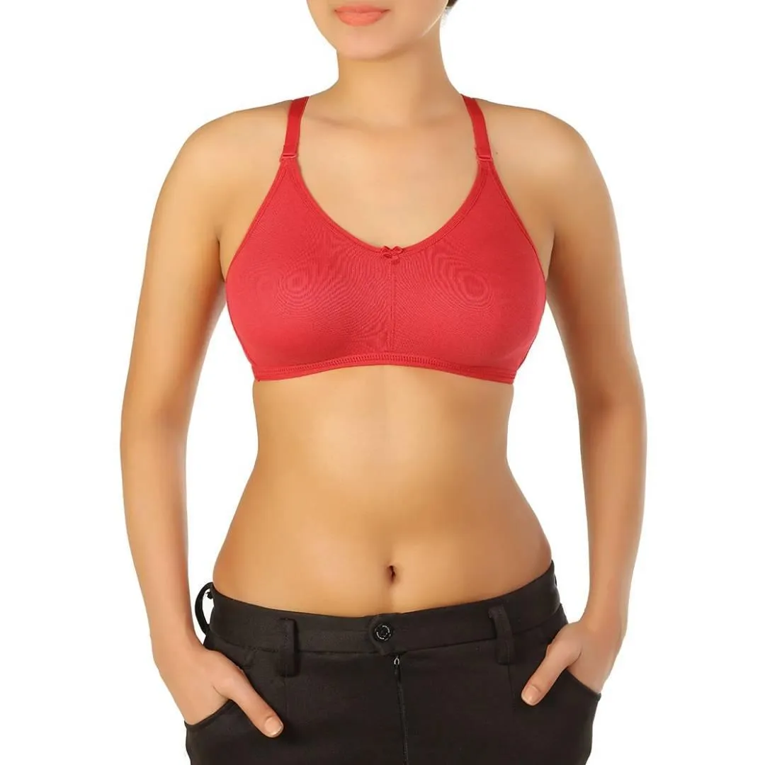 Best Cotton Bra Double Layered Non Padded Bra Wired Free Bra Full Coverage Bra