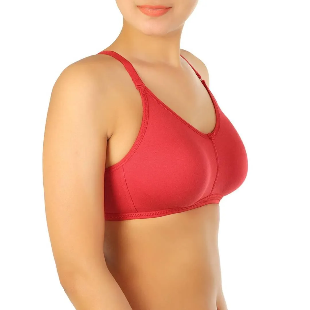 Best Cotton Bra Double Layered Non Padded Bra Wired Free Bra Full Coverage Bra