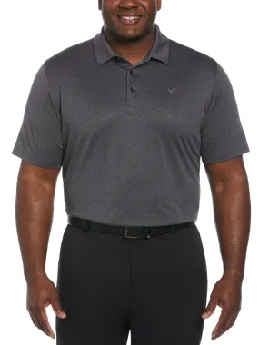 Big & Tall Ventilated Heather Jacquard Golf Polo