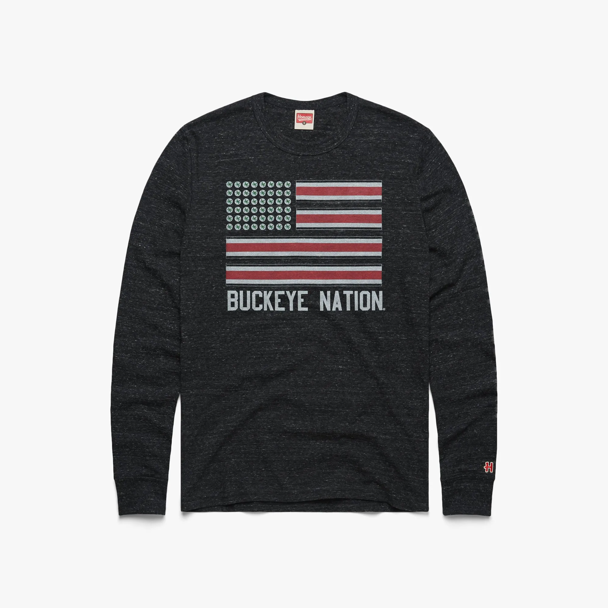 Buckeye Nation Flag Long Sleeve Tee