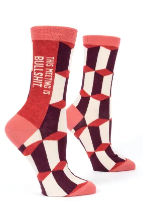 Bullshit Meeting Crew Socks