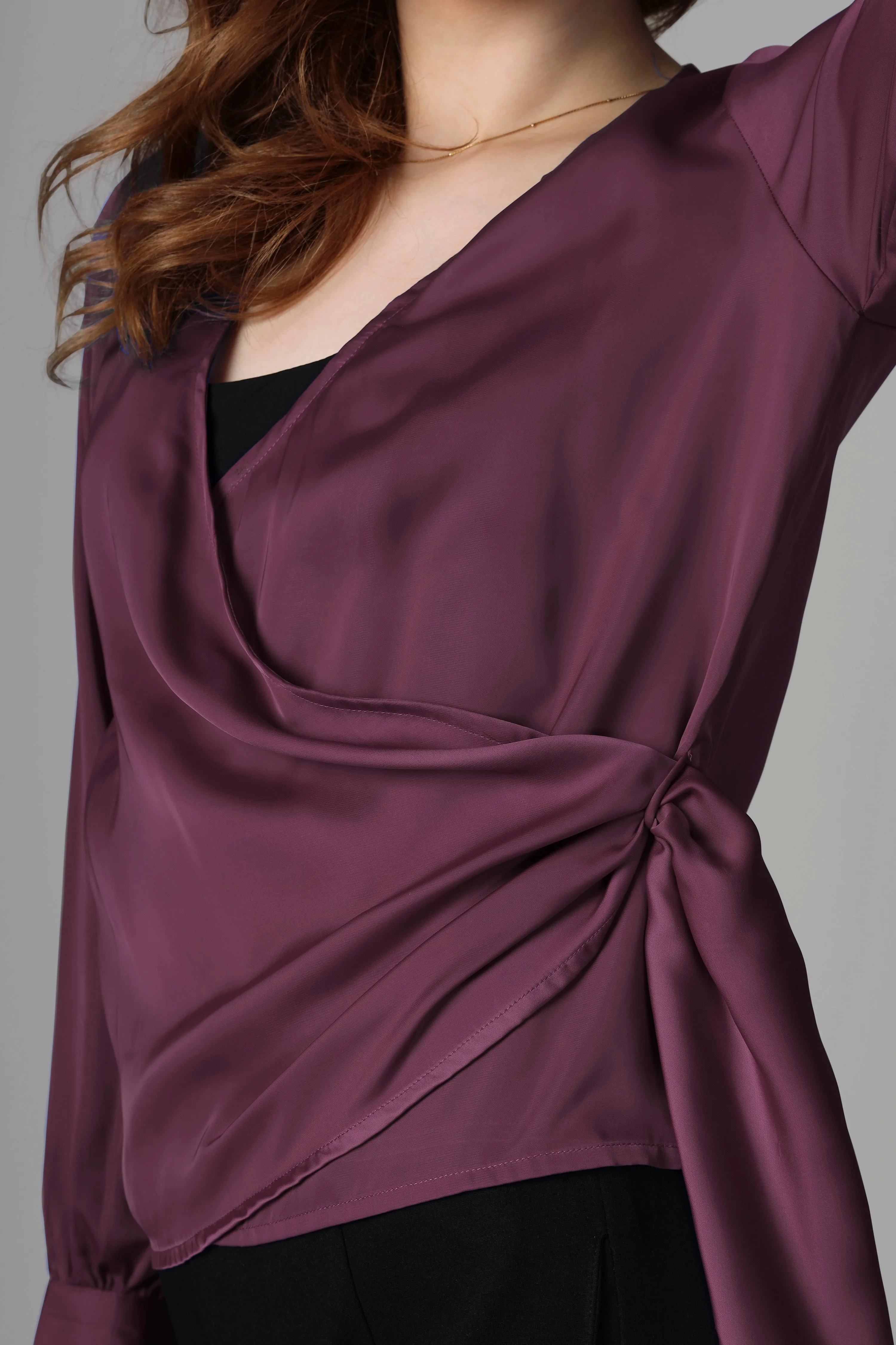 Classic Plain Wine Top For Women