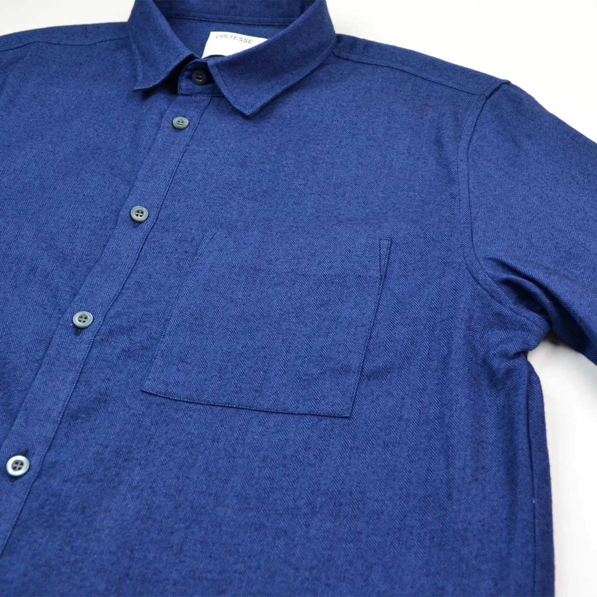 Coltesse - Nadejda Pocket Shirt - Blue Indigo Chevrons