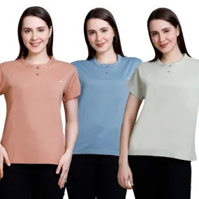 Cool & Casual Basic T-Shirts For Women ( Combo of Three)