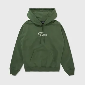 Curvy Logo Hoodie - Military Green