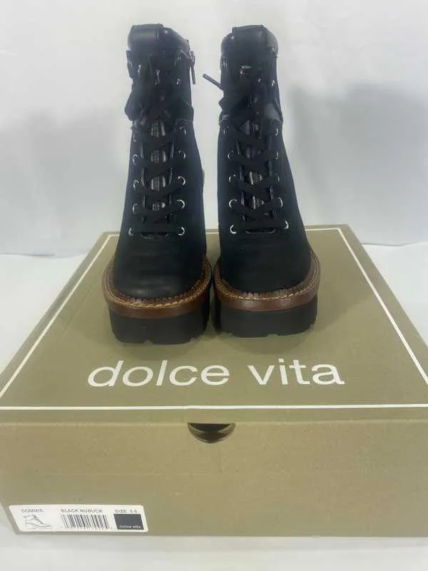 DOMMIE BOOTS BLACK NUBUCK - re:vita