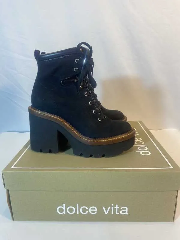 DOMMIE BOOTS BLACK NUBUCK - re:vita