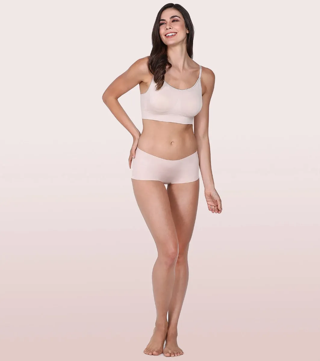 Enamor FlexiFree F037 Ultimate Comfort Seamless No -pinch T-shirt Bra for Women- High Coverage, Padded and Wirefree - Almond Skin