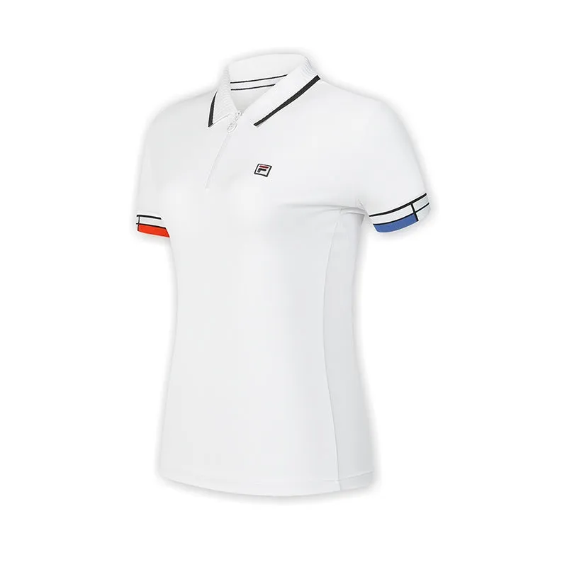 FILA CORE ATHLETICS TENNIS Women Short Sleeve Polo (Navy / White)