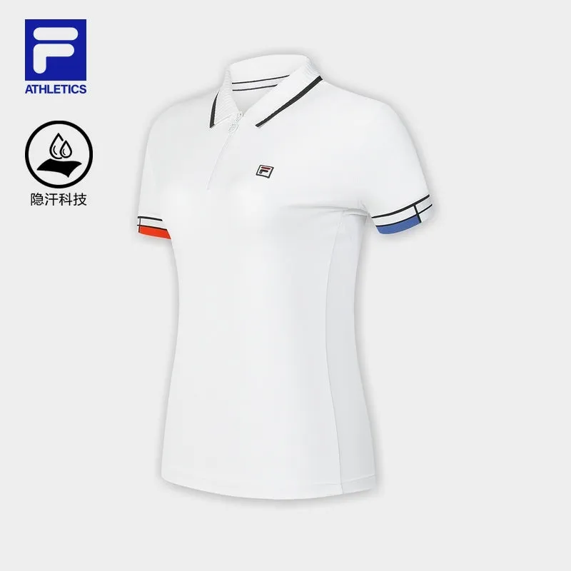 FILA CORE ATHLETICS TENNIS Women Short Sleeve Polo (Navy / White)