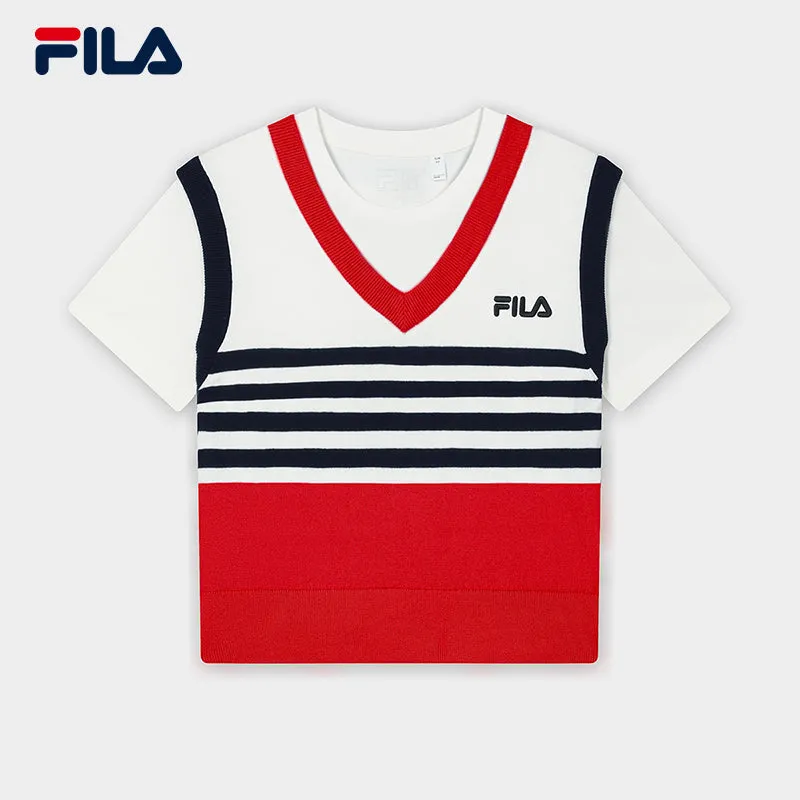 FILA CORE LIFESTYLE ORIGINALE FRENCH TENNIS CLUB Women Short Sleeve T-shirt (Red)