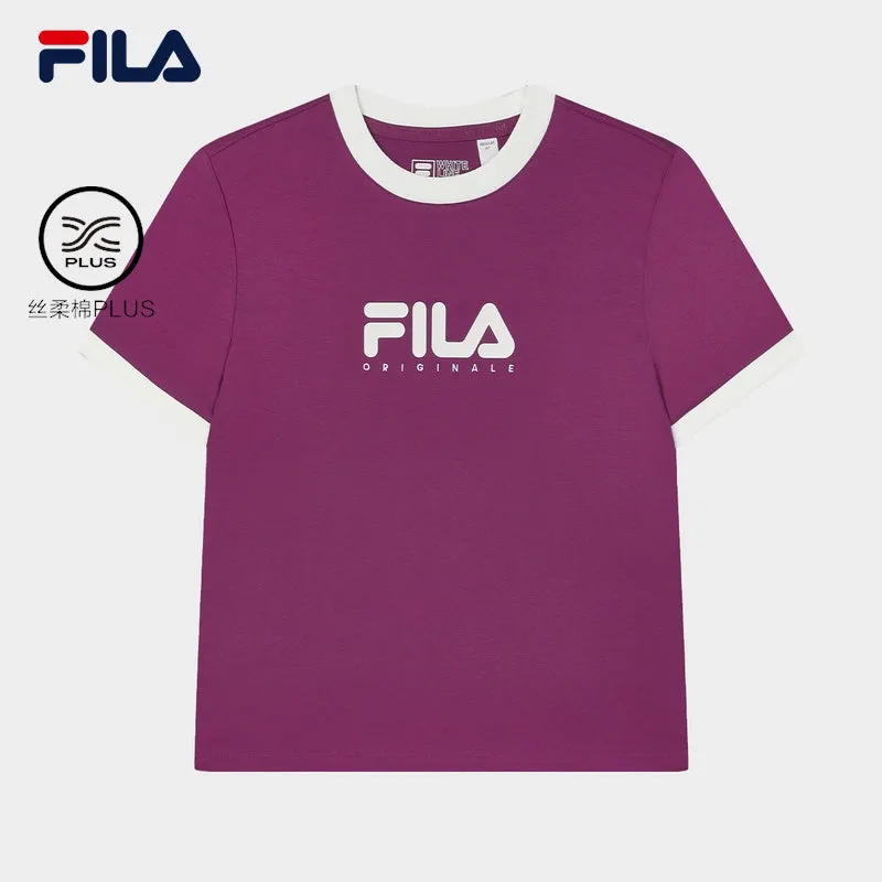 FILA CORE WHITE LINE FILA ORIGINALE Women Short Sleeve T-shirt (Black / White)