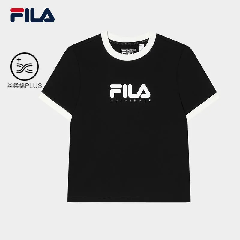 FILA CORE WHITE LINE FILA ORIGINALE Women Short Sleeve T-shirt (Black / White)