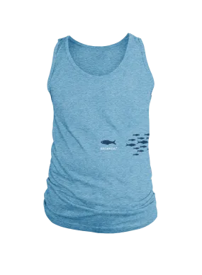 Fish - Relaxed Fit  Blue Tank Top