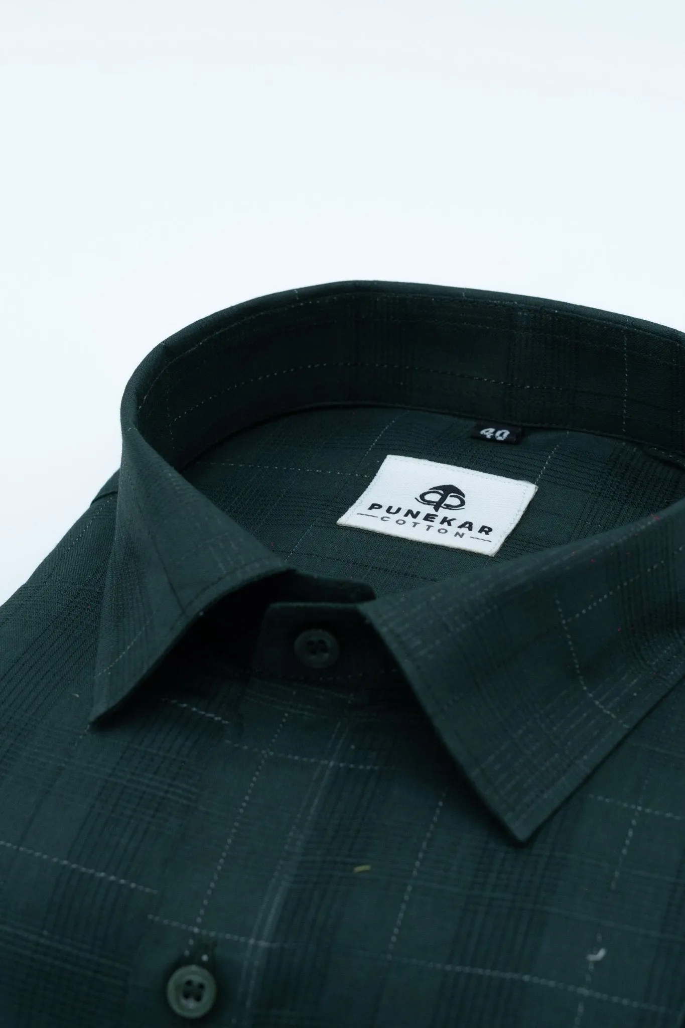 Forest Green Color Pure Cotton Shirts For Men