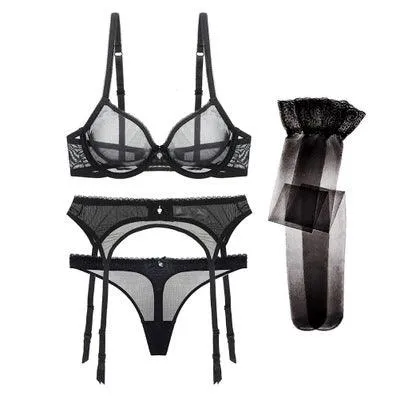 Garter Bra Set New Style Bra & Panty Set with Garter