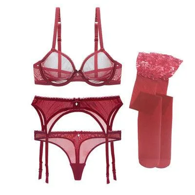 Garter Bra Set New Style Bra & Panty Set with Garter