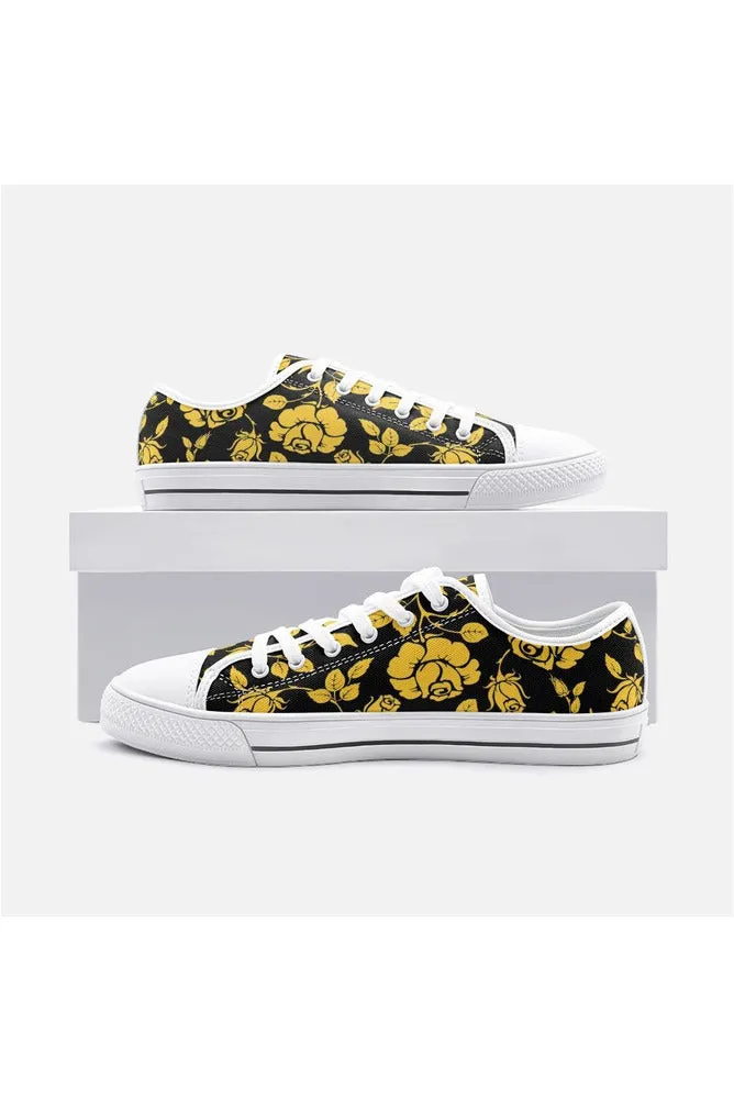 Gold Rose Unisex Low Top Canvas Shoes