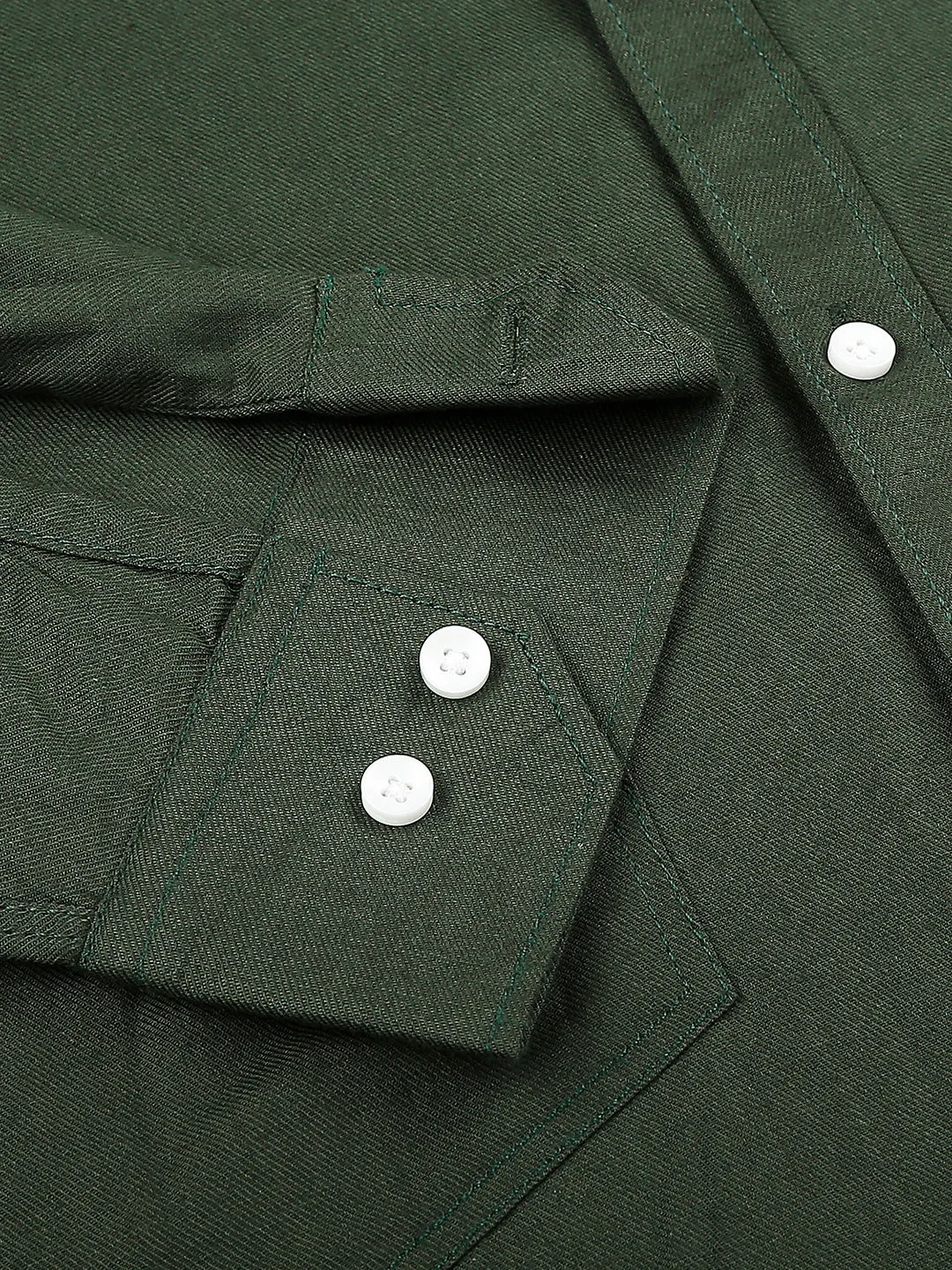 Green Double Pocket Shirt for Men