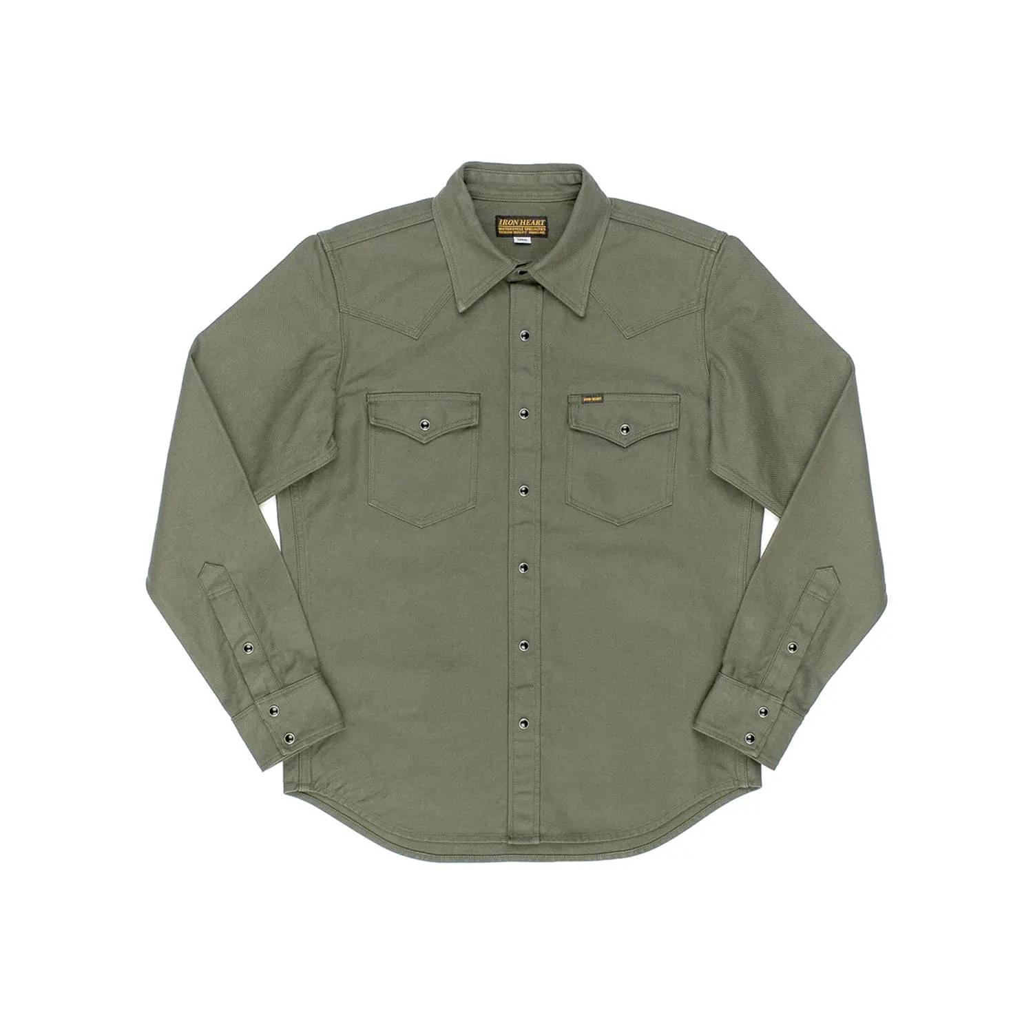 Iron Heart IHSH-235-OLV 13oz Military Serge Western Olive Drab Green