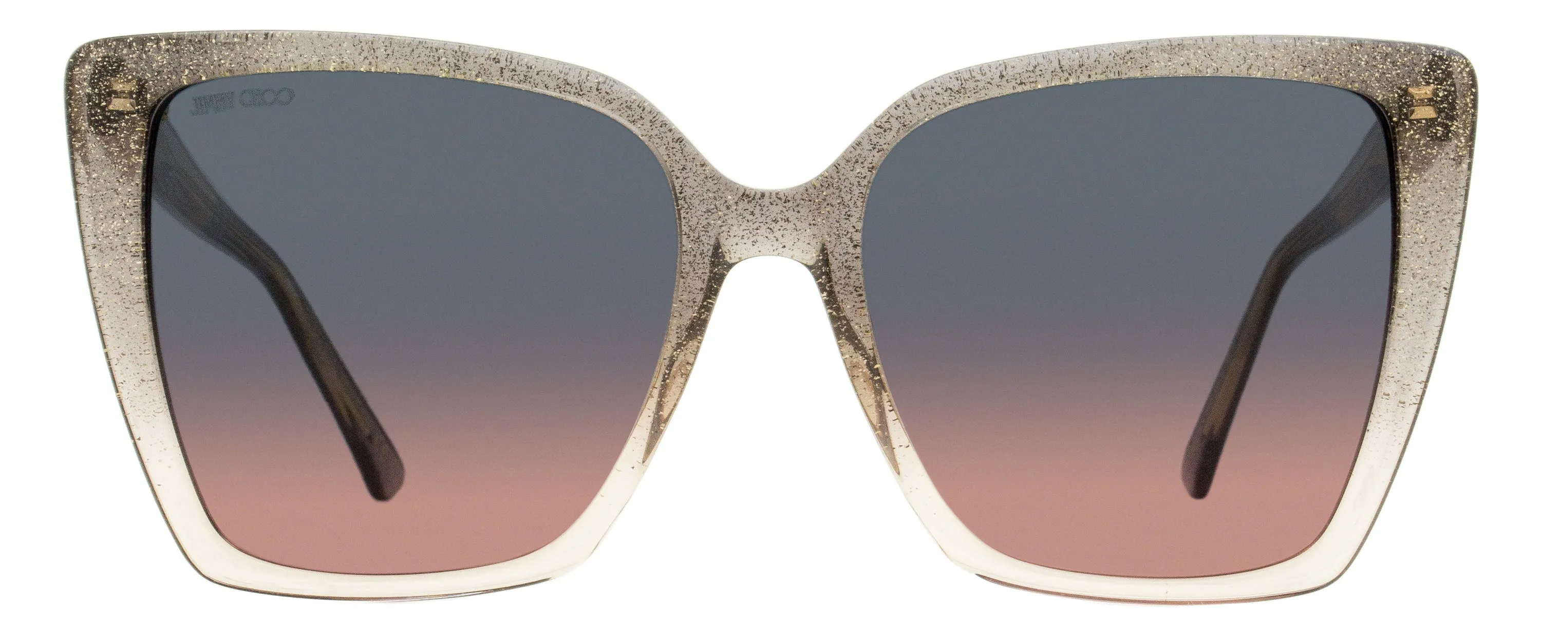 Jimmy Choo Women's Butterfly Sunglasses Lessie KONFF Nude Glitter 56mm