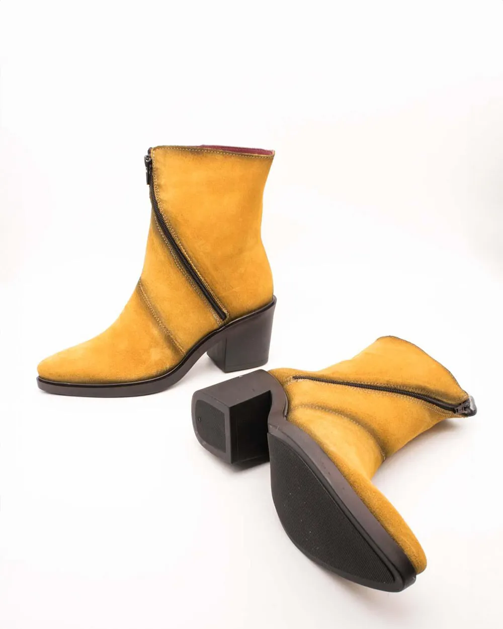 Jose Saenz 6514-V  Mostaza Mustard Suede Boot