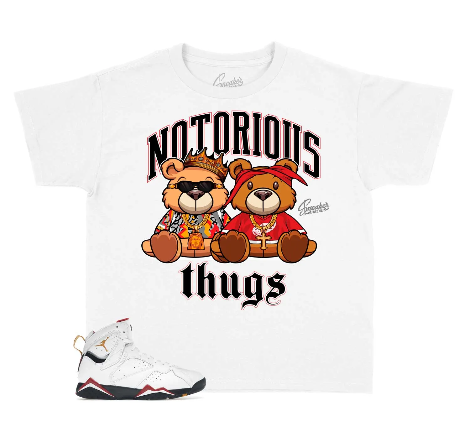 Kids -  Cardinal 7 Thug Bears Shirt