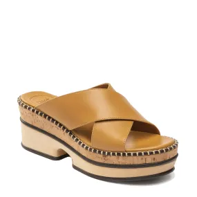 Laia Flatform Slide, Brown