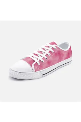 Pink Cotton Candy Unisex Low Top Canvas Shoes