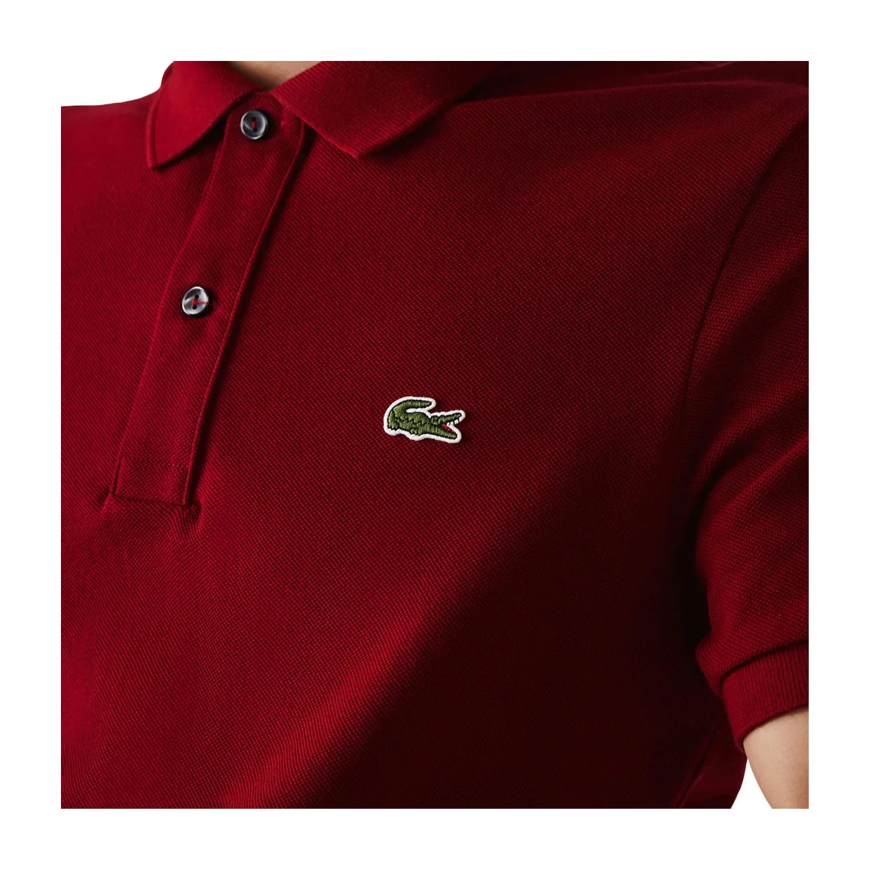 Polo Uomo Lacoste Slim Fit Bordeaux