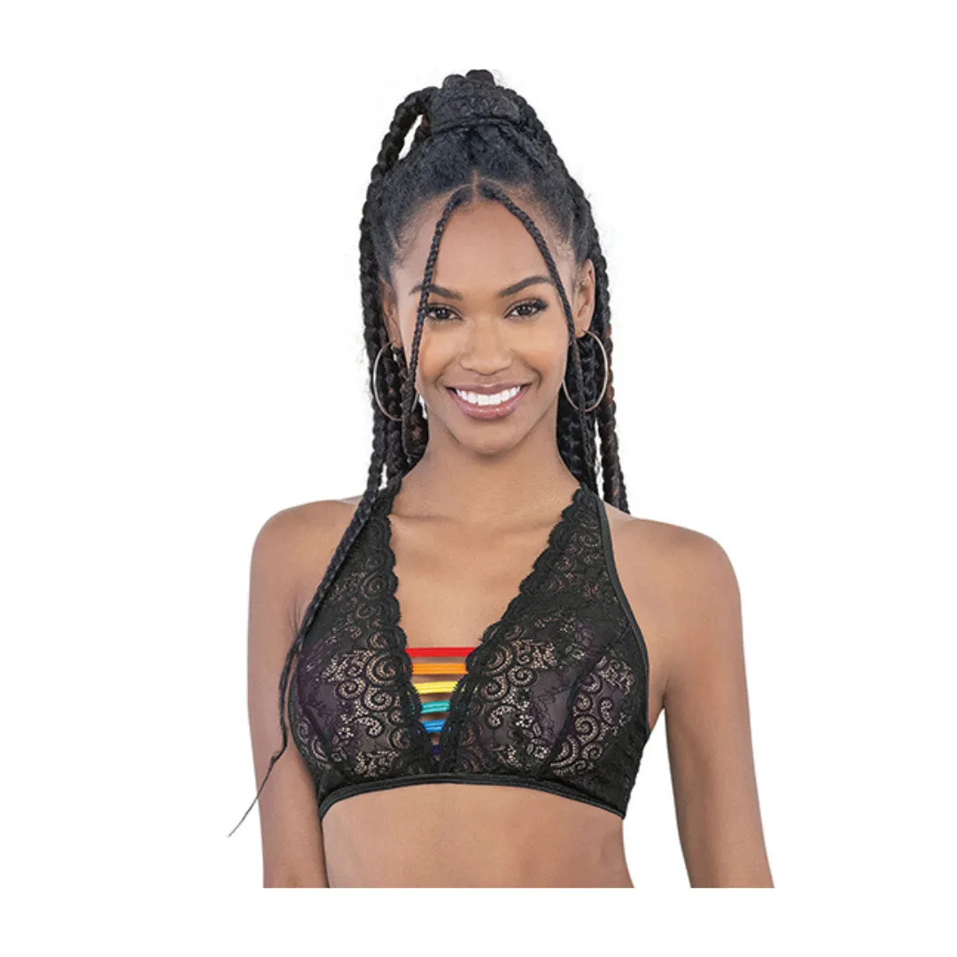 Pride Black Lace Bralette