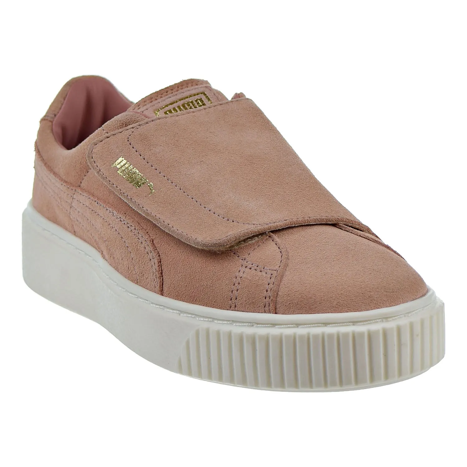 Puma Suede Platform Strap Womens Shoes Cameo Brown/Marshmallow