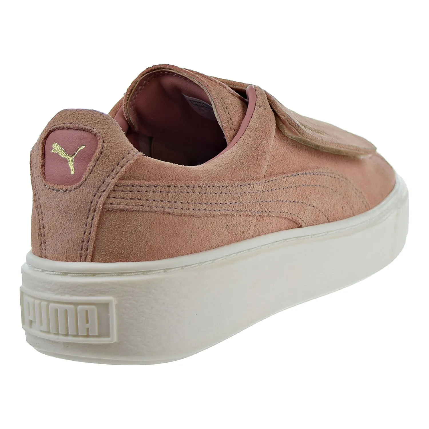 Puma Suede Platform Strap Womens Shoes Cameo Brown/Marshmallow