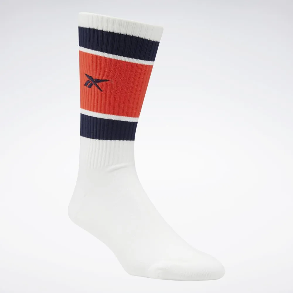 Reebok Apparel Men Classics Basketball Socks WHITE/VECNAV/DYNRED