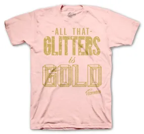 Retro 6 Gold Hoops Glitter Gold Shirt