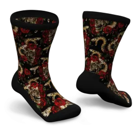 Serpent Skull Non-Binding Diabetic Socks