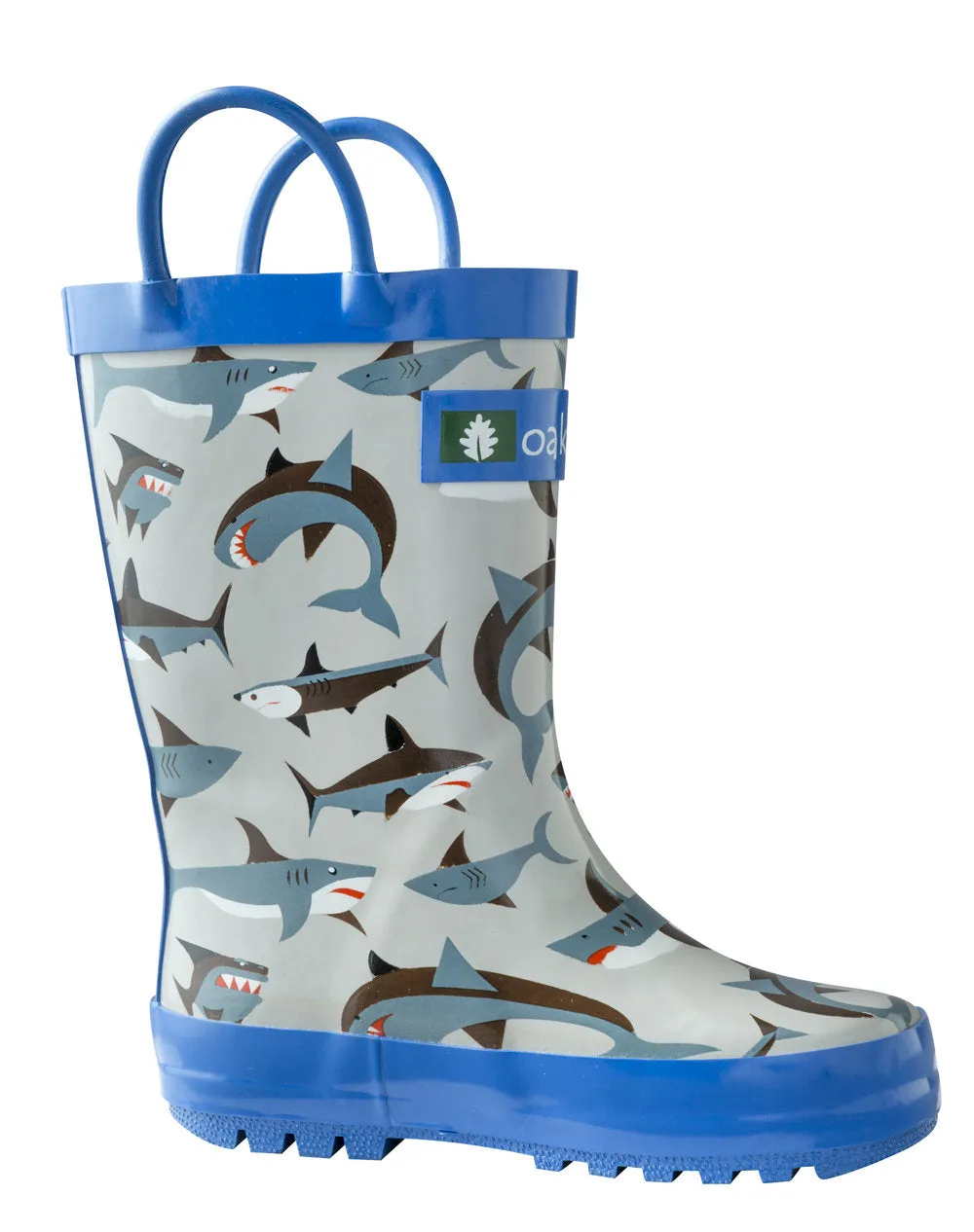 Shark Frenzy Loop Handle Rubber Rain Boot