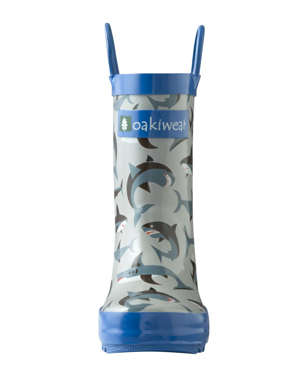 Shark Frenzy Loop Handle Rubber Rain Boot