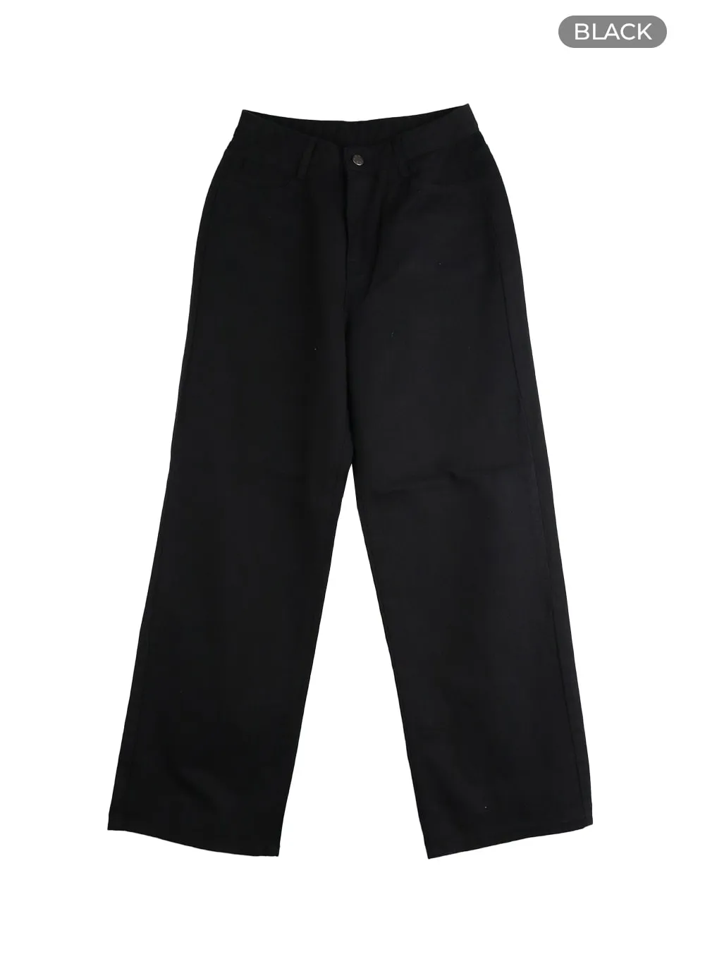 Solid Straight Leg Trousers IM414