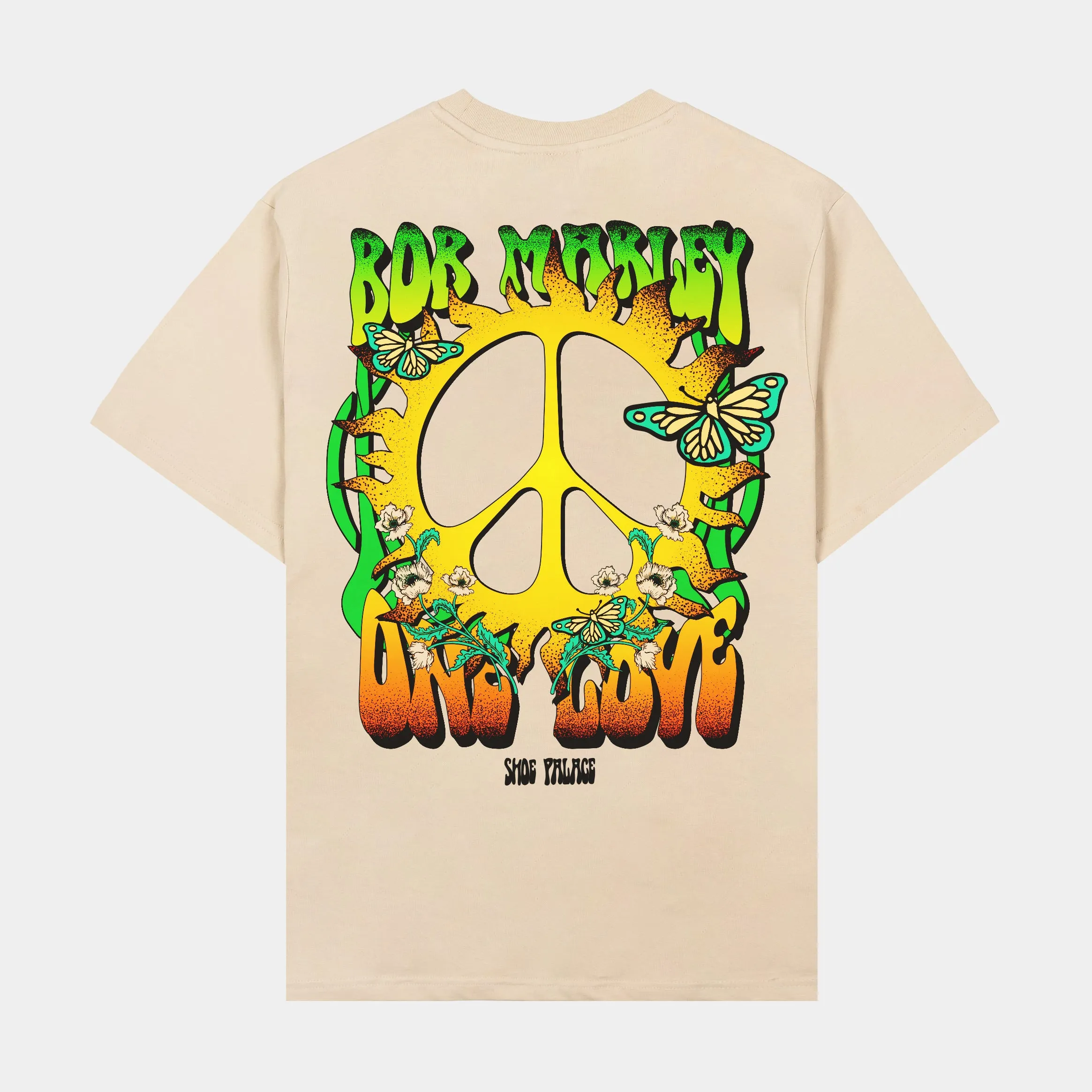 SP x Bob Marley One Love Mens Short Sleeve Shirt (Beige/Green)