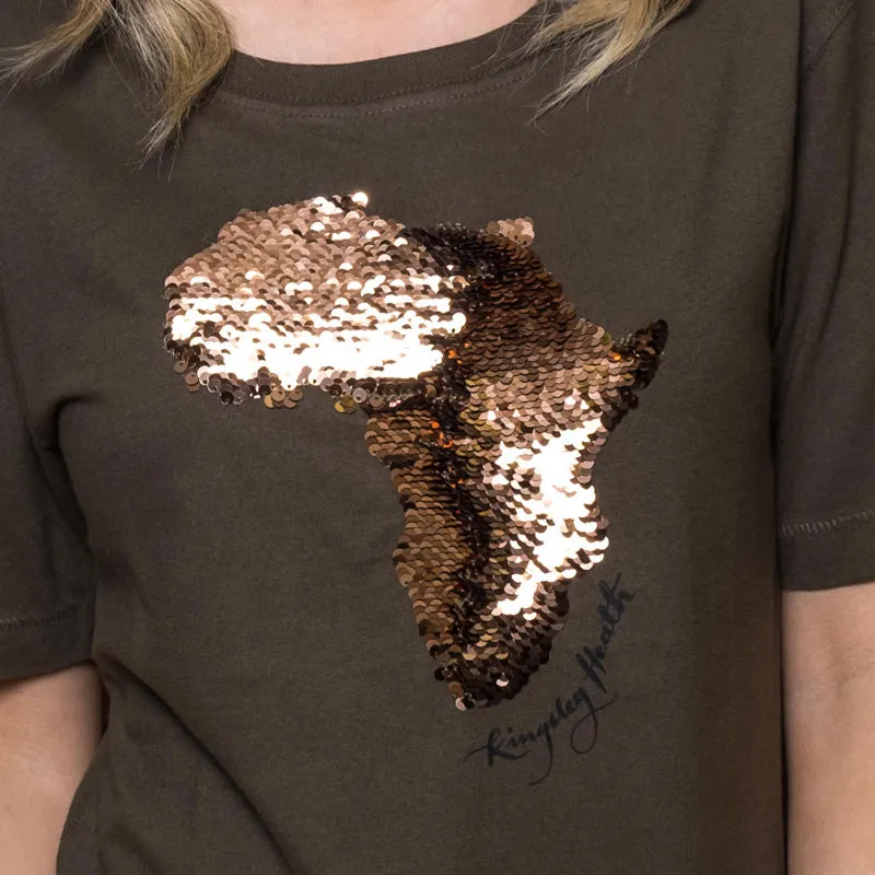 Sparkle African Regular Crew Tee Fatigue