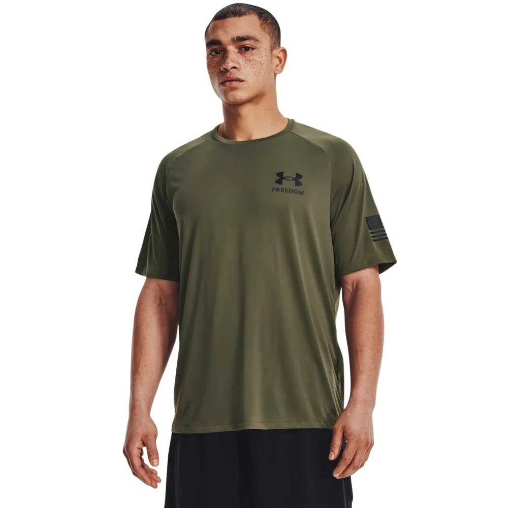 'Under Armour' Men's UA Tech Freedom T- Shirt - Marine OD Green