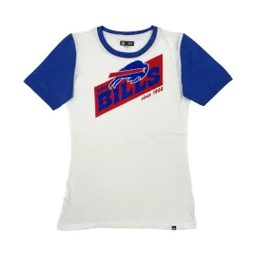 Women's New Era Buffalo Bills Throwback White Short Sleeve Shirt